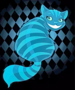 Illustration Blue Cheshire Cat 5D Diamond Painting