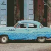 Old Blue Car 5D Diamond Painting