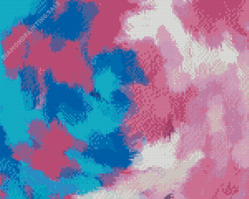 Abstract Blue And Pink 5D Diamond Painting