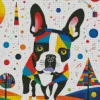 Abstract Dog Geometric 5D Diamond Painting