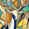 Abstract Geometric Deer 5D Diamond Painting