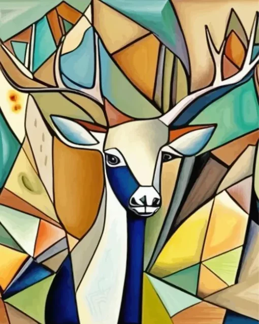 Abstract Geometric Deer 5D Diamond Painting