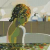 Abstract Lady In Bathtub 5D Diamond Painting