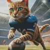 Aesthetic Cat Playing Football 5D Diamond Painting