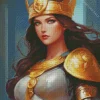 Aesthetic Cool Warrior Woman 5D Diamond Painting