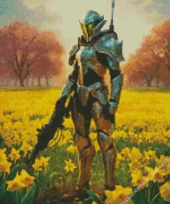 Aesthetic Elf Soldier And Daffodils 5D Diamond Painting