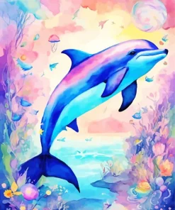 Aesthetic Fantasy Dolphin 5D Diamond Painting