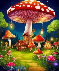 Aesthetic Fantasy Mushroom 5D Diamond Painting