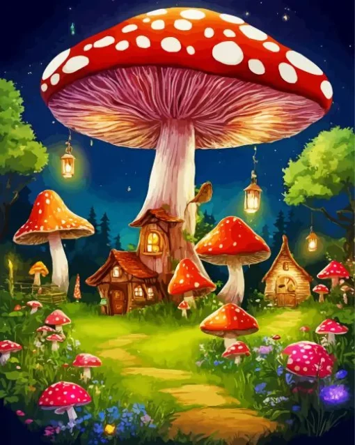 Aesthetic Fantasy Mushroom 5D Diamond Painting