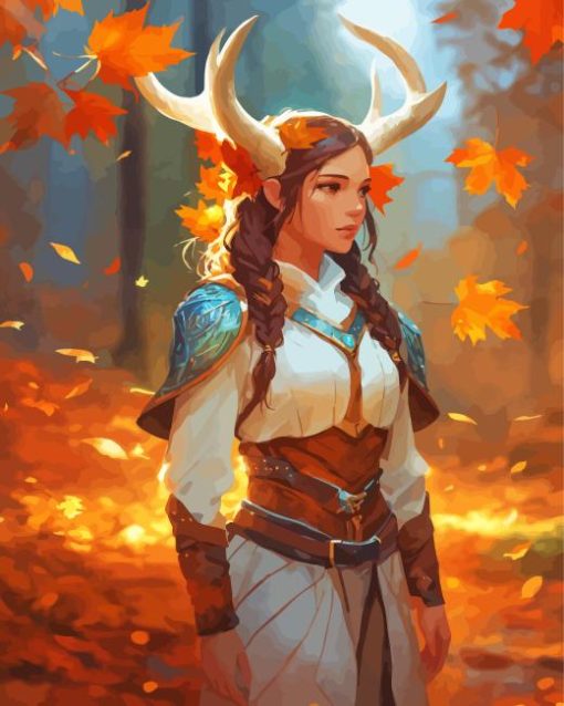 Aesthetic Female Centaur Druid 5D Diamond Painting