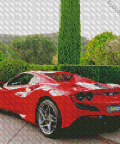 Aesthetic Ferrari F8 Art 5D Diamond Painting