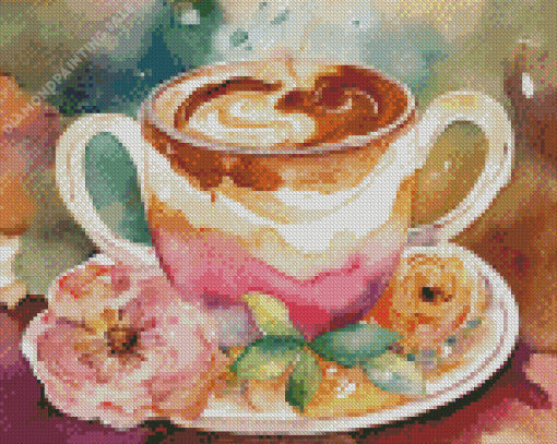 Aesthetic Flowers And Coffee 5D Diamond Painting