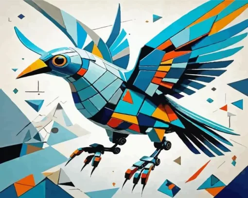 Aesthetic Geometric Bird Art 5D Diamond Painting