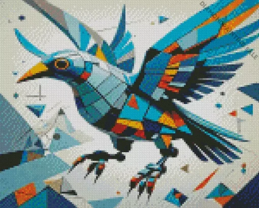 Aesthetic Geometric Bird Art 5D Diamond Painting