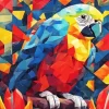 Aesthetic Geometric Parrot 5D Diamond Painting