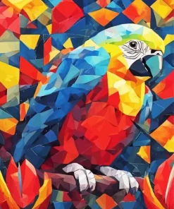 Aesthetic Geometric Parrot 5D Diamond Painting