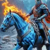 Aesthetic Ghost Horse Rider Art 5D Diamond Painting