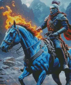 Aesthetic Ghost Horse Rider Art 5D Diamond Painting