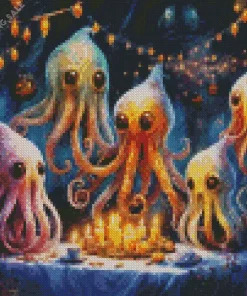 Aesthetic Ghost Octopus 5D Diamond Painting