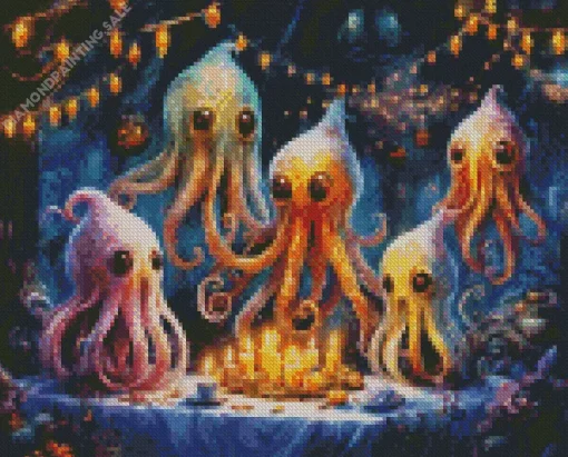 Aesthetic Ghost Octopus 5D Diamond Painting