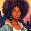 Aesthetic Girl Afro Art 5D Diamond Painting