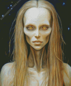 Aesthetic Girl Alien Art 5D Diamond Painting