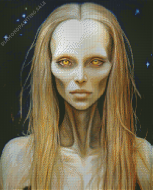 Aesthetic Girl Alien Art 5D Diamond Painting