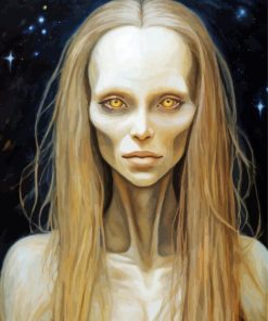 Aesthetic Girl Alien Art 5D Diamond Painting