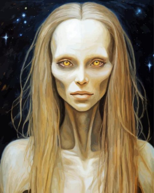 Aesthetic Girl Alien Art 5D Diamond Painting