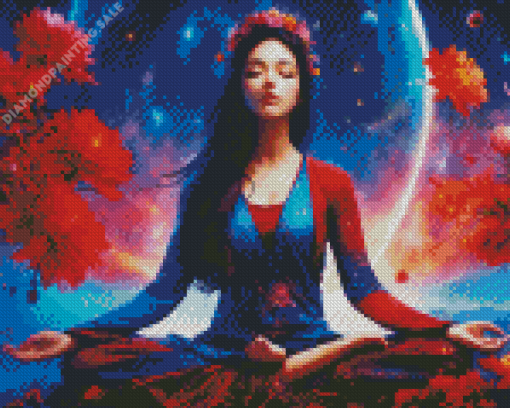 Aesthetic Girl Doing Yoga 5D Diamond Painting