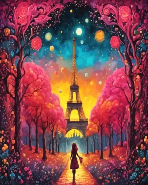 Aesthetic Girl From Paris 5D Diamond Painting