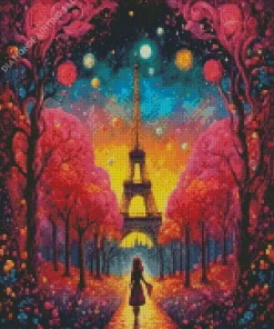 Aesthetic Girl From Paris 5D Diamond Painting