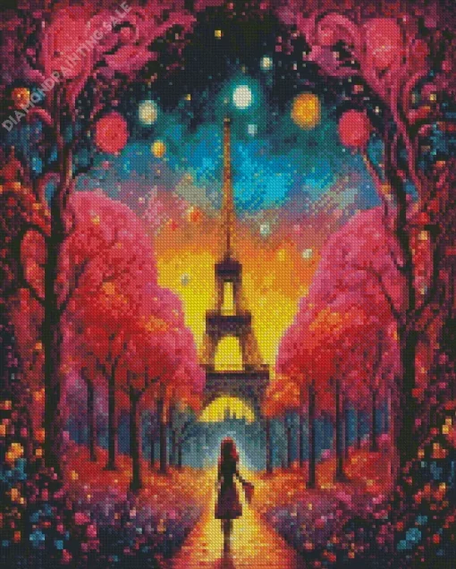 Aesthetic Girl From Paris 5D Diamond Painting