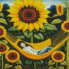 Aesthetic Girl Hammock Art 5D Diamond Painting