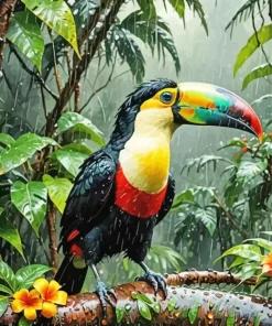 Aesthetic Toucan Art Diamond Painting