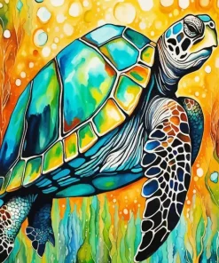 Aesthetic Turtle Art 5D Diamond Painting