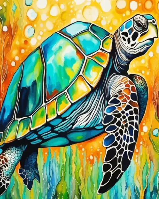 Aesthetic Turtle Art 5D Diamond Painting