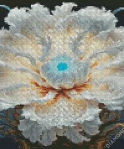 Aesthetic White Flower Art Diamond Painting