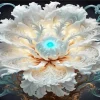 Aesthetic White Flower Art Diamond Painting