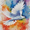 Aesthetic White Pigeon Art 5D Diamond Painting