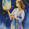 Aesthetic Woman Carrying A Jar 5D Diamond Painting