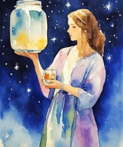 Aesthetic Woman Carrying A Jar 5D Diamond Painting