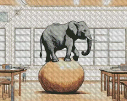 Balancing Elephant 5D Diamond Painting