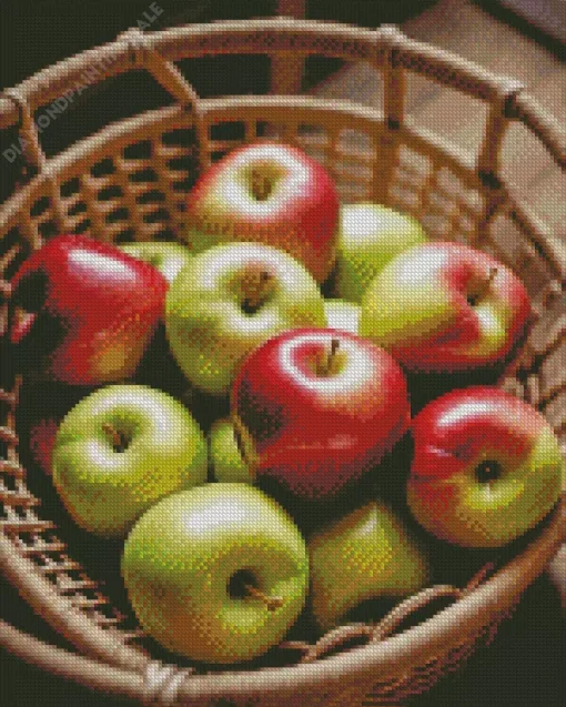 Basket Of Apples 5D Diamond Painting