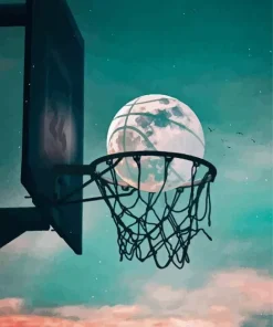 Basketball Moon 5D Diamond Painting