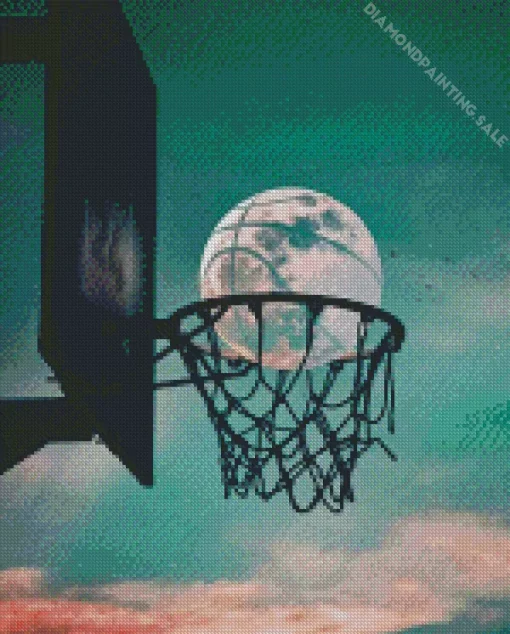 Basketball Moon 5D Diamond Painting