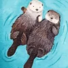 Beaver Holding Hands 5D Diamond Painting