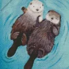 Beaver Holding Hands 5D Diamond Painting