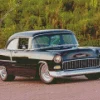 Black 55 Chevy Bel Air 5D Diamond Painting