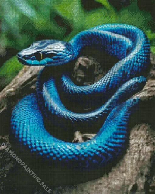 Black And Blue Snake 5D Diamond Painting